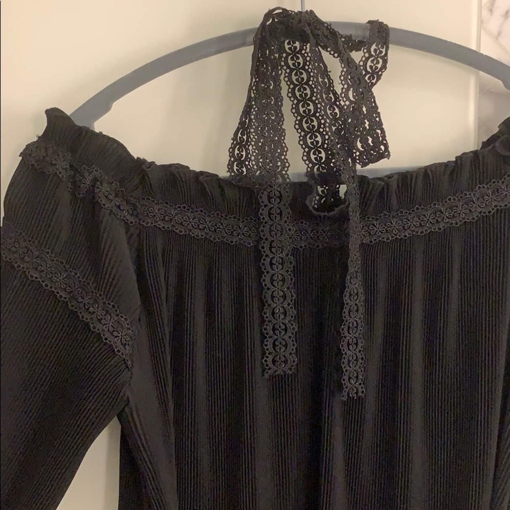 Drop shoulder mini dress